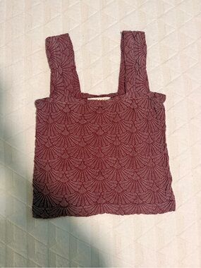 COCO & SHAY Dusty Rose Textured Sleeveless Top Size M/L